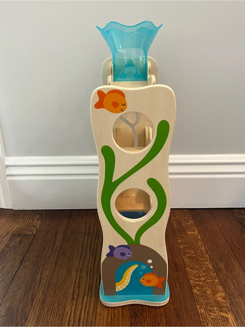Melissa & Doug Rollables Wooden Ocean Slide Infant and Toddler Toy